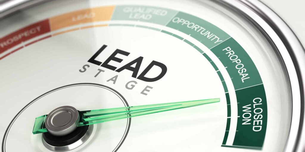 illustration of a remodeling lead funnel as a pressure gauge